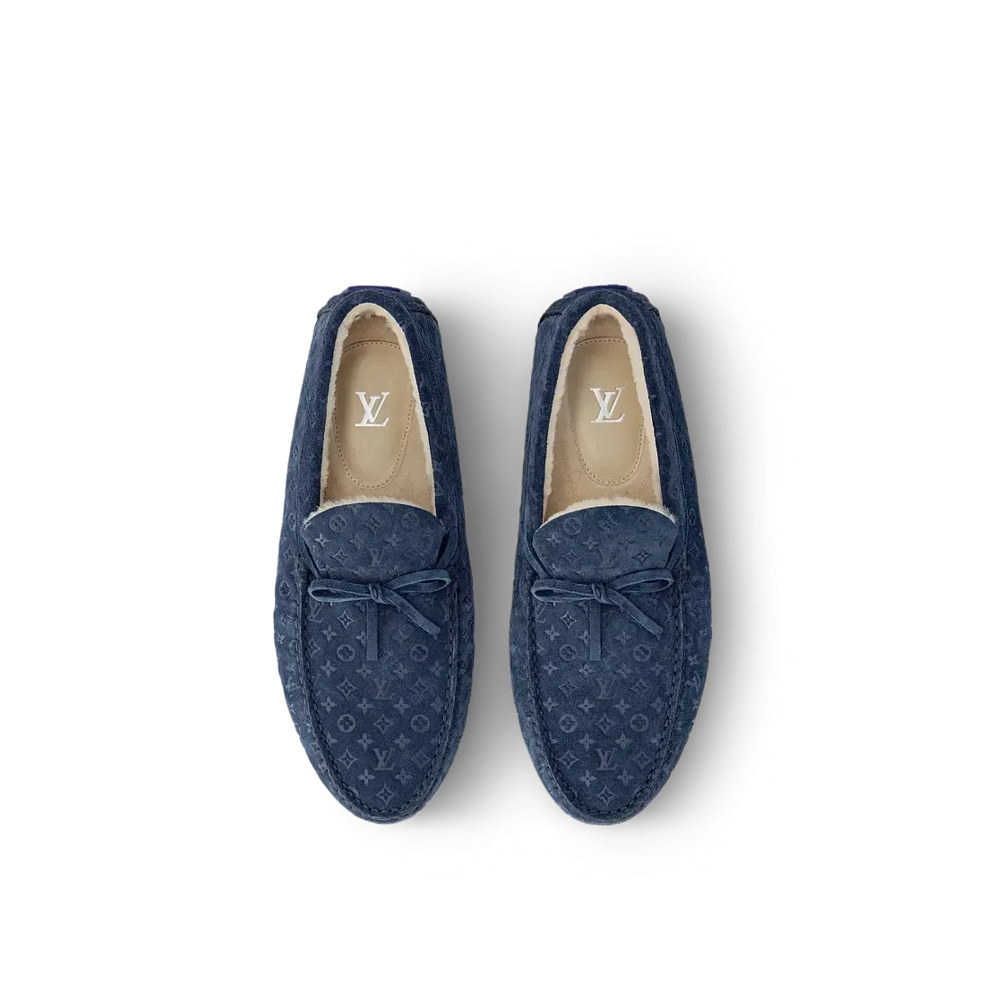 Louis Vuitton Мокасины LV Driver Shearling Dark Blue - фото 2