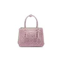 Prada Мини-сумка Galleria из атласа с кристаллами Alabaster Pink - фото 1