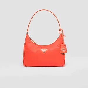 Prada Мини-сумка Re-Edition 2005 из Re-Nylon и сафьяновой кожи Orange - фото 1