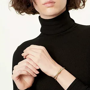 Tiffany & Co. Браслет Knot Double Row Hinged Bangle Yellow Gold - фото 2