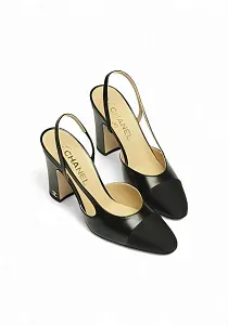 Chanel Кожаные слингбэки Black - фото 2