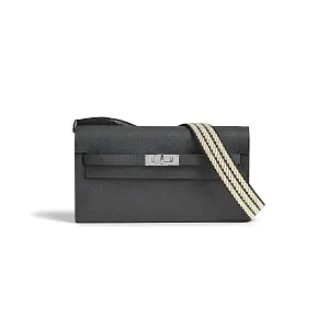 Hermès Мини-сумка Kelly To Go Gris Misty Jaune Milton Prunoir Epsom Palladium Hardware - фото 4