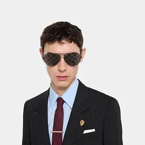 Gucci Солнцезащитные очки Pilot - фото 2