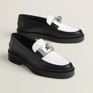 Hermès Лоферы Hot Black / White - фото 1