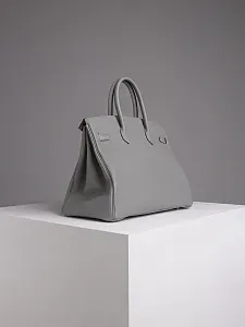 Hermès Cумка Birkin 35 Gris Mouette Togo Palladium Hardware - фото 5