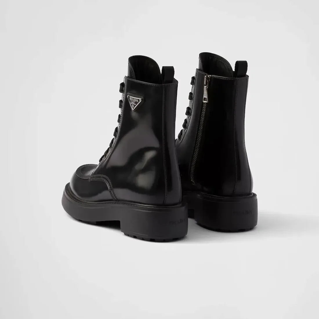 Prada Ботинки из матовой кожи - фото 6