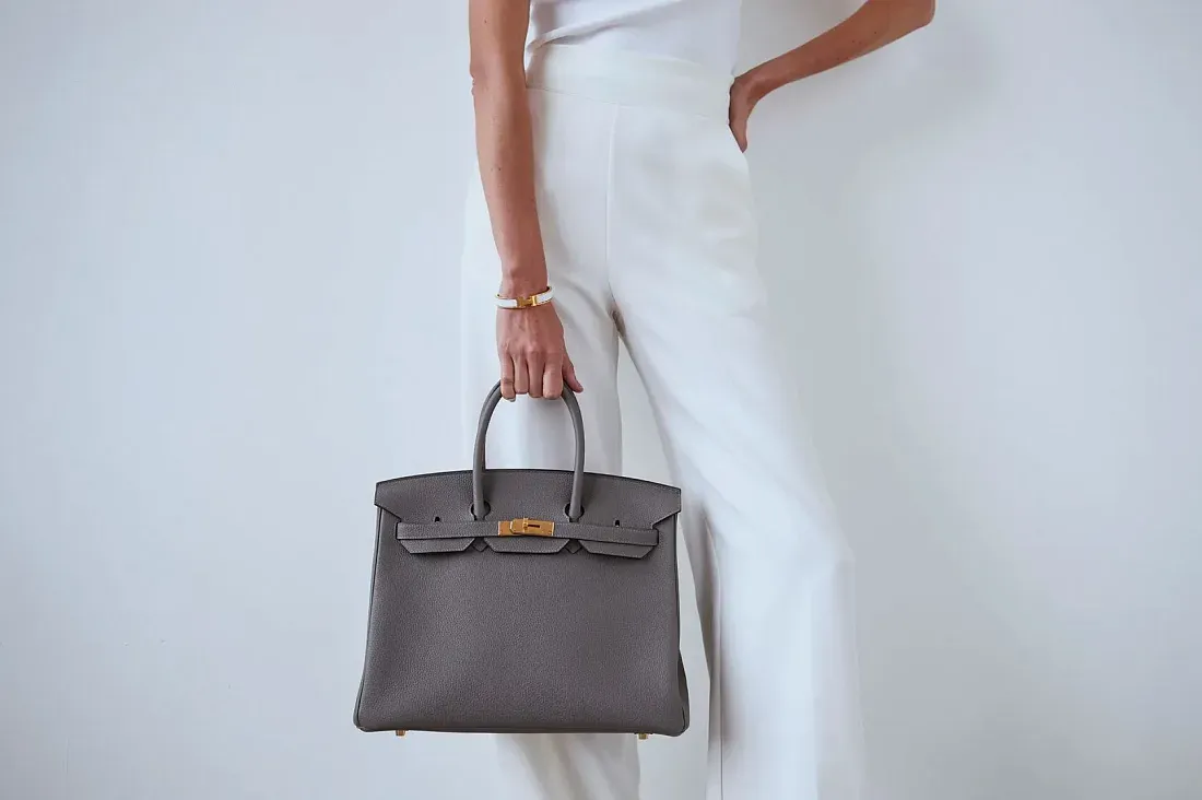 Hermès Сумка Birkin 35 Gris Meyer Togo Gold Hardaware - фото 2
