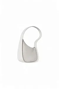 The Row Сумка Half Moon Black из кожи New Ivory - фото 3