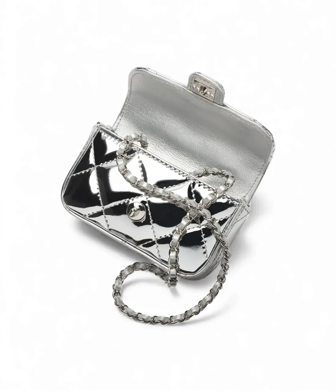 Chanel Клатч Clutch with Chain Silver - фото 4