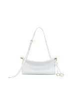 Alaïa Маленькая кожаная сумка Le Click East West Optical White - фото 1