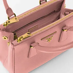 Prada Мини-сумка Galleria из сафьяновой кожи Petal Pink - фото 5