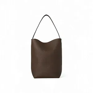The Row Сумка Large NS Park Tote Dark Olive из кожи - фото 1