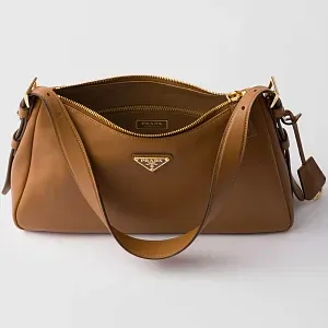 Prada Сумка на плечо Aimee Medium из кожи Caramel - фото 4