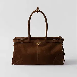 Prada Большая замшевая сумка - фото 1