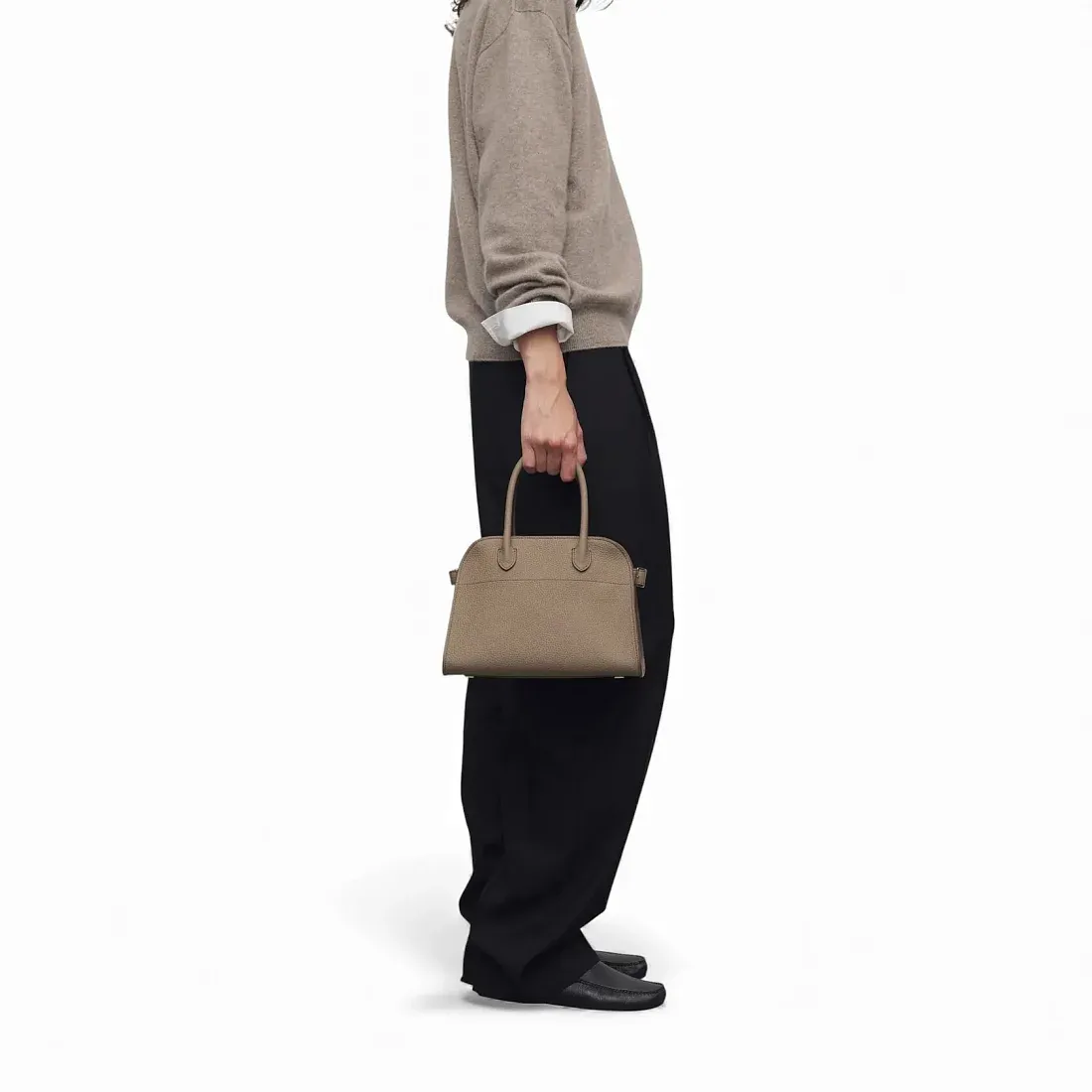 The Row Сумка Soft Margaux 10 Smoked Taupe из кожи - фото 2