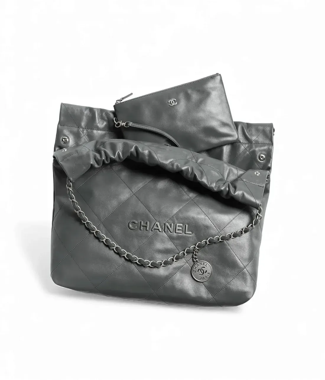 Chanel Сумка 22 Grey - фото 3