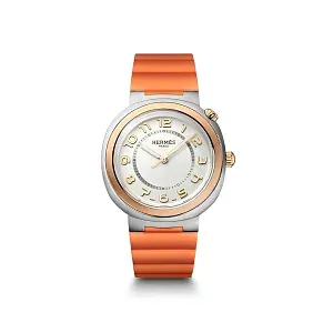 Hermès Часы Large 36 Cut Orange - фото 1