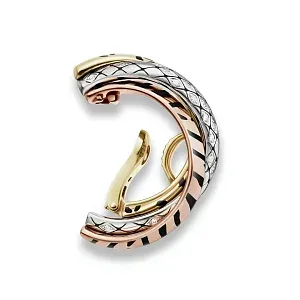 Cartier Моно-серьга Trinity single earring, lacquer, half-paved - фото 4