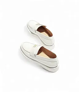 Chanel Кожаные мокасины White - фото 2
