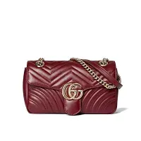 Gucci Маленькая сумка через плечо GG Marmont Rosso Ancora Gucci Rosso Ancora - фото 1