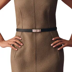 Hermès Ремень Kelly 18 Noir / Palladie - фото 2