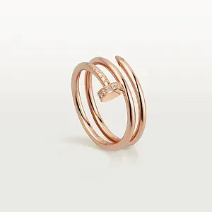 Cartier Двойное кольцо с бриллиантами Juste Un Clou Pink Gold - фото 1