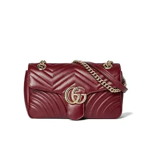Gucci Маленькая сумка через плечо GG Marmont Rosso Ancora Gucci Rosso Ancora - фото 1