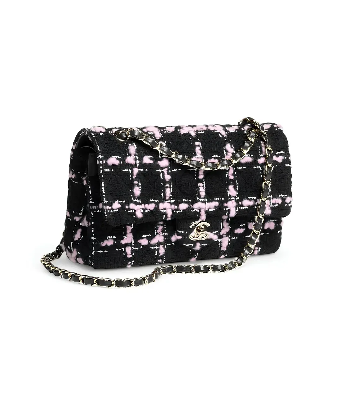 Chanel Классическая сумка 11.12 Black, Light Pink and White - фото 2