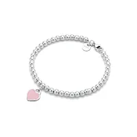 Tiffany & Co. Браслет Blue Heart Plaque Bead Bracelet Pink - фото 1