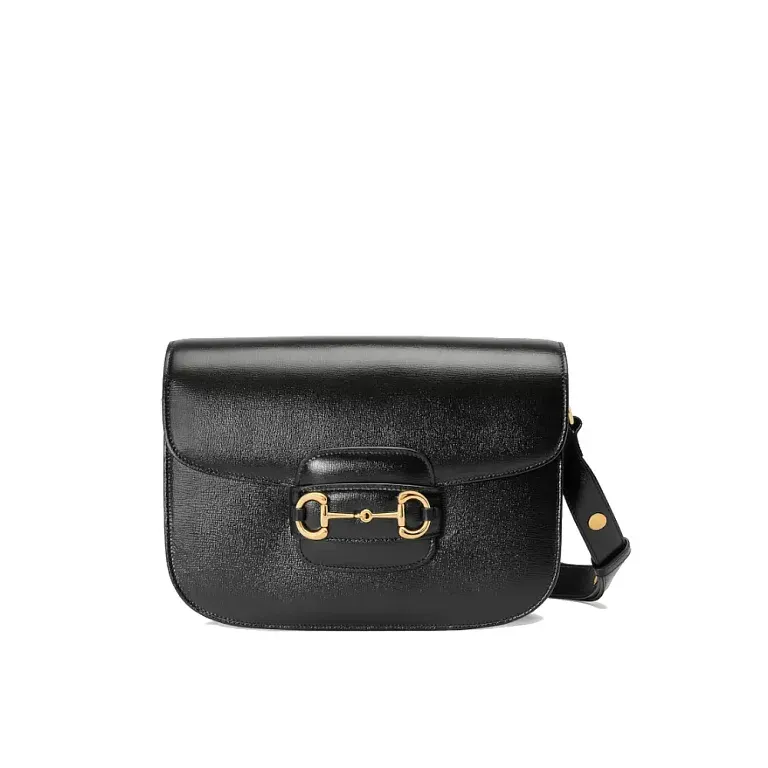 Маленькая сумка на плечо Horsebit 1955 Gucci Black - фото 1
