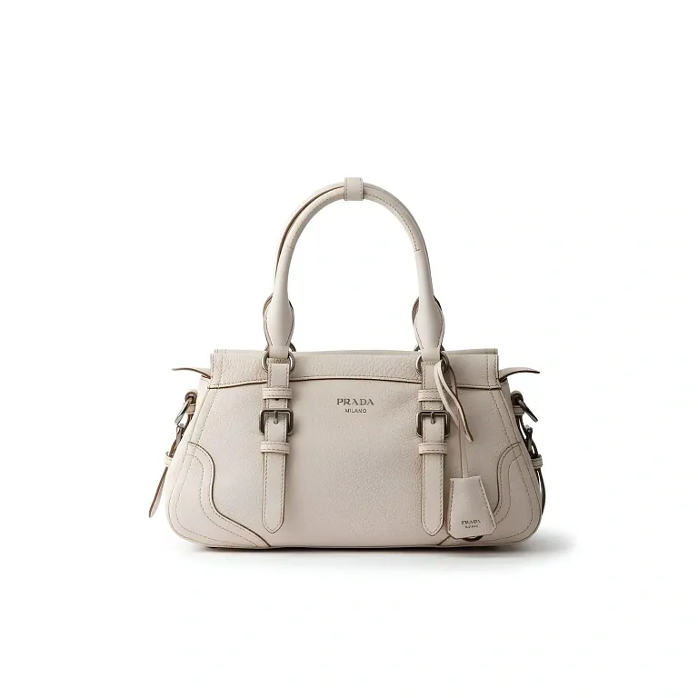 Большая сумка-тоут Prada Chalk White - фото 1