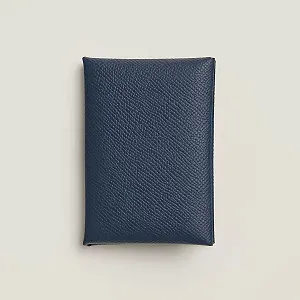 Hermès Кардхолдер Calvi Duo Navy - фото 1