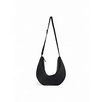 The Row Сумка Crossbody Crescent Deep Brown из кожи Black - фото 1