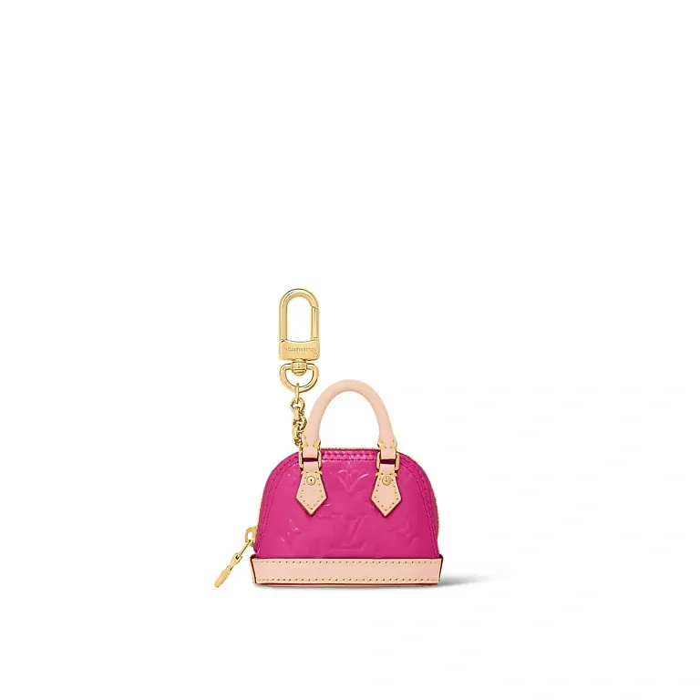 Аксессуар для сумки и брелок для ключей Micro Alma Vernis Louis Vuitton Rose - фото 1