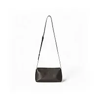 The Row Сумка Rene Crossbody Black из кожи Dark Brown - фото 1
