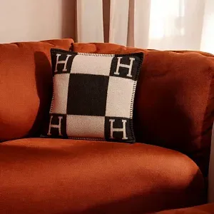 Hermès Подушка Avalon 50 см Ecru / Gris Fonce - фото 2