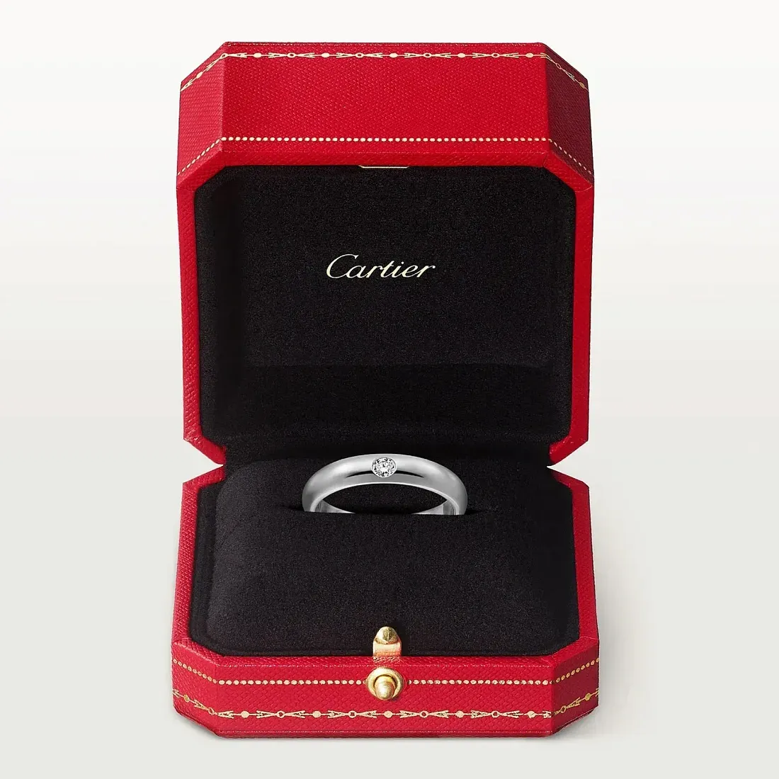 Cartier Обручальное кольцо с 1 бриллиантом 1895 3,5 мм - фото 4