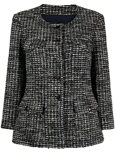 Chanel Однобортный твидовый жакет - фото 3