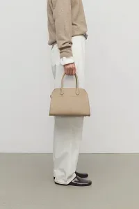 The Row Сумка Soft Margaux 10 из кожи Dark Taupe - фото 2