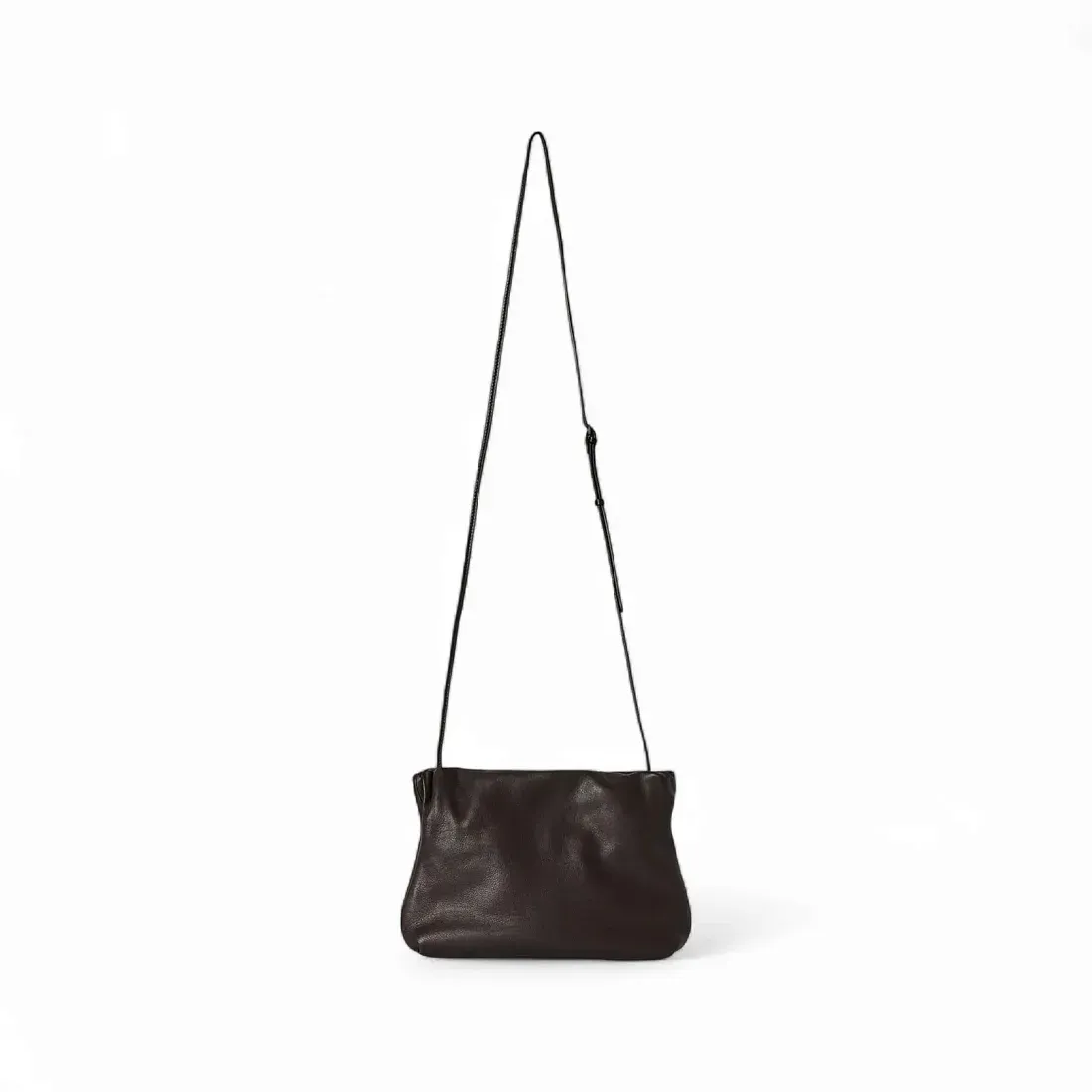 The Row Клатч Bourse Clutch Dark Brown из кожи Dark Brown - фото 3