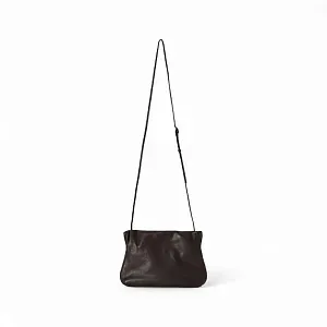 The Row Клатч Bourse Clutch Dark Brown из кожи Dark Brown - фото 3