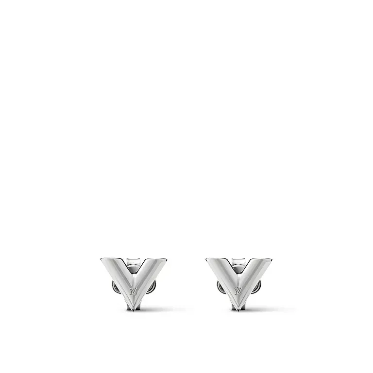 Серьги-пусеты Essential V Louis Vuitton Silver - фото 1