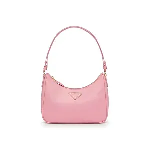 Prada Мини-сумка Re-Edition из сафьяновой кожи Petal Pink - фото 1