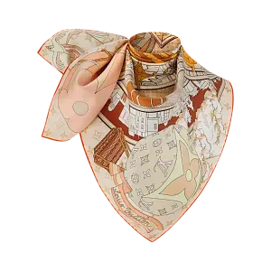 Louis Vuitton Платок-каре Journey 90 Beige - фото 3