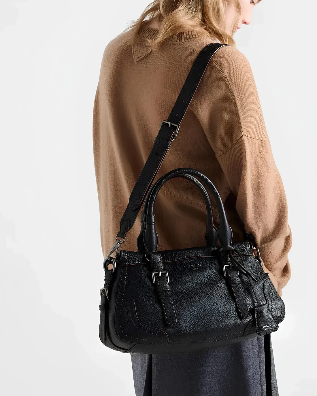 Prada Большая сумка-тоут Black - фото 5