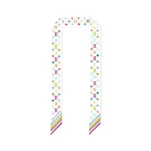 Louis Vuitton Шелковая лента Monogram Multicolor BB TM x White - фото 1