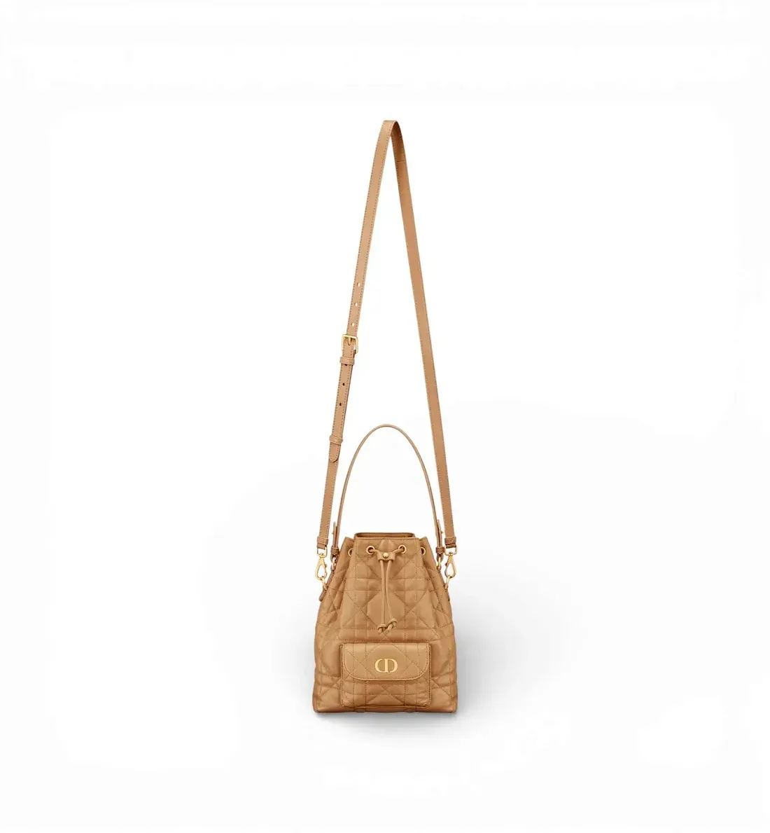 Dior Сумка Bucket Caro Small Light Gold - фото 5