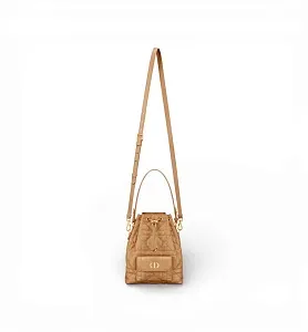 Dior Сумка Bucket Caro Small Light Gold - фото 5