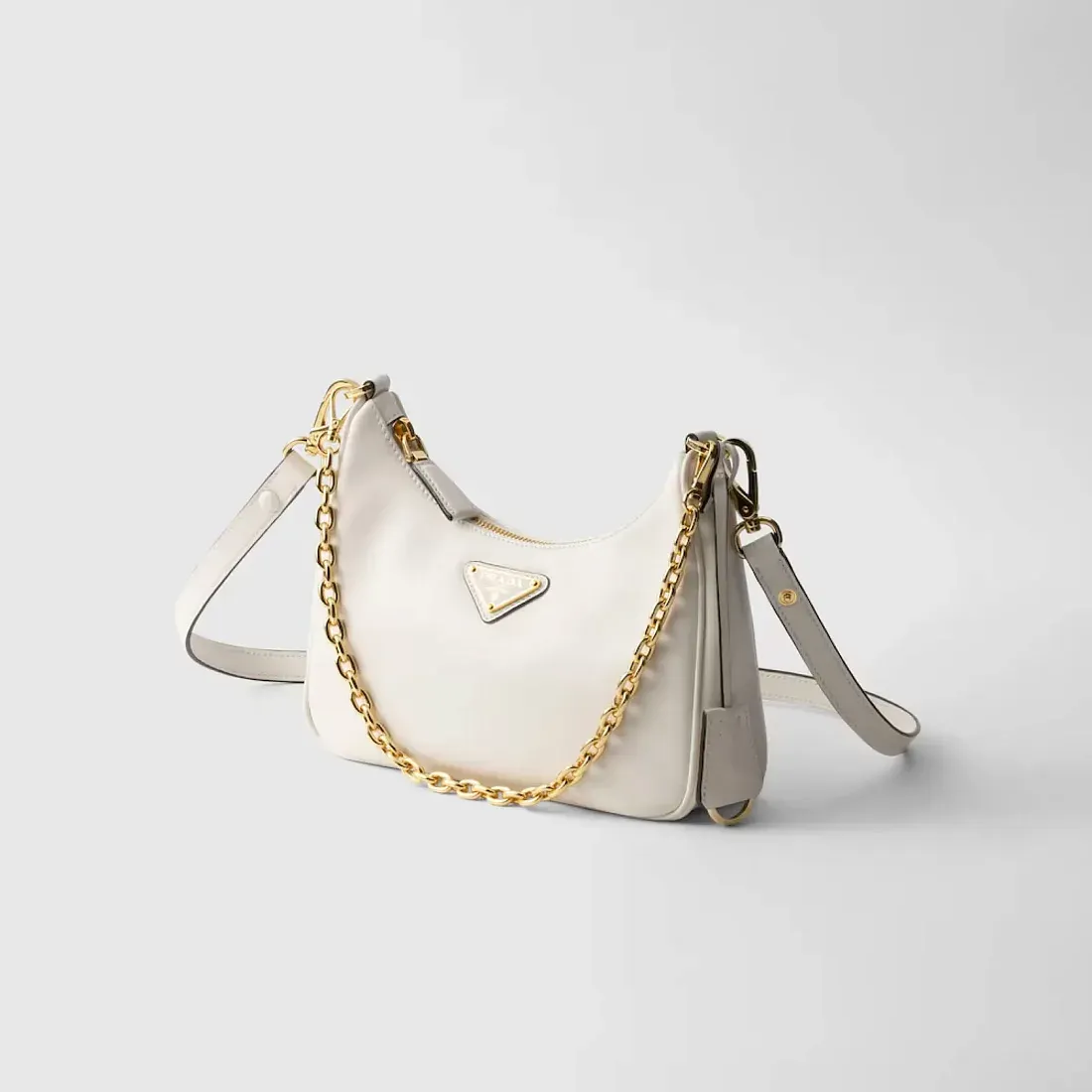 Prada Кожаная мини-сумка Re-Edition White - фото 2