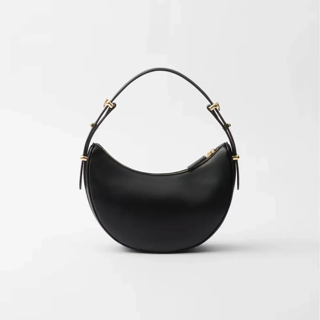 Prada Маленькая кожаная сумка через плечо Arque Black - фото 4